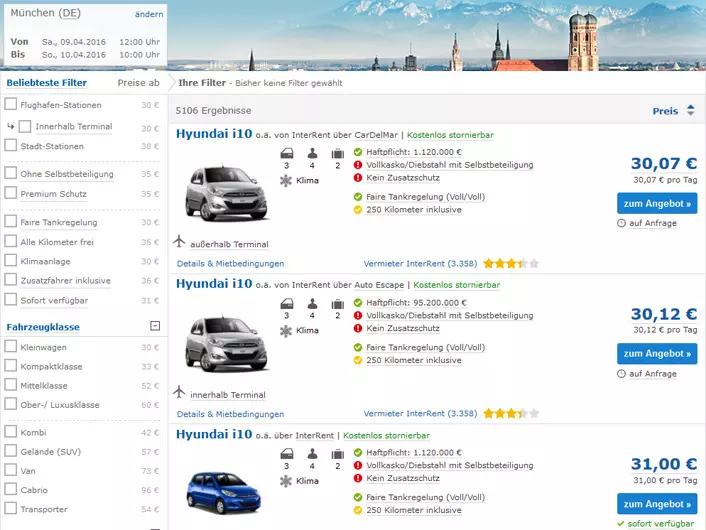 Bis zu 50% Ersparnis beim Mietwagen mit CHECK24.de - Deutschlands beliebtestes Reiseportal.